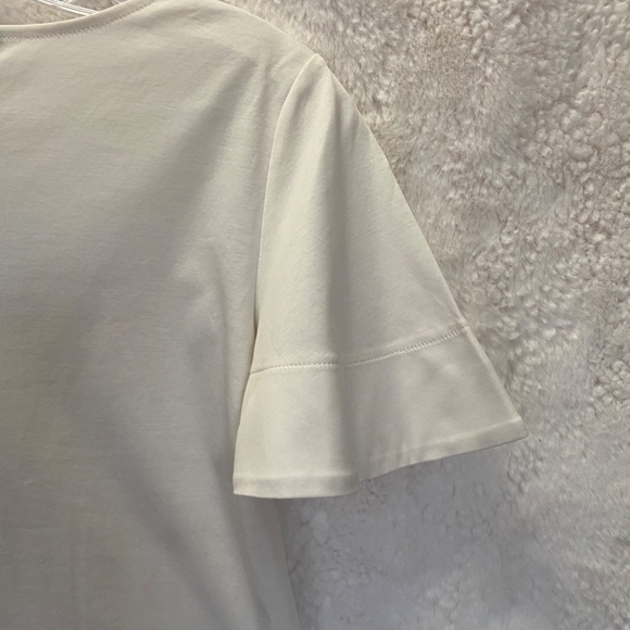 Ann Taylor Petites short sleeve blouse, white - size XXSP (NWT) - Picture 4 of 8